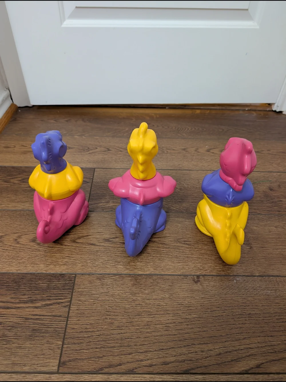 Vintage 1992 Tupperware Tuppertoys Set Of 3 Dragons